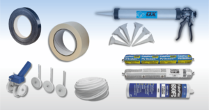 featuring various joint sealant products from Danterr, including Fulaflex sealants, backing rods, bonding tapes, and application tools.